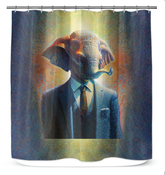 Majestic Elephant Parade Shower Curtain